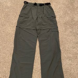 Green Mens Zip-off Pant